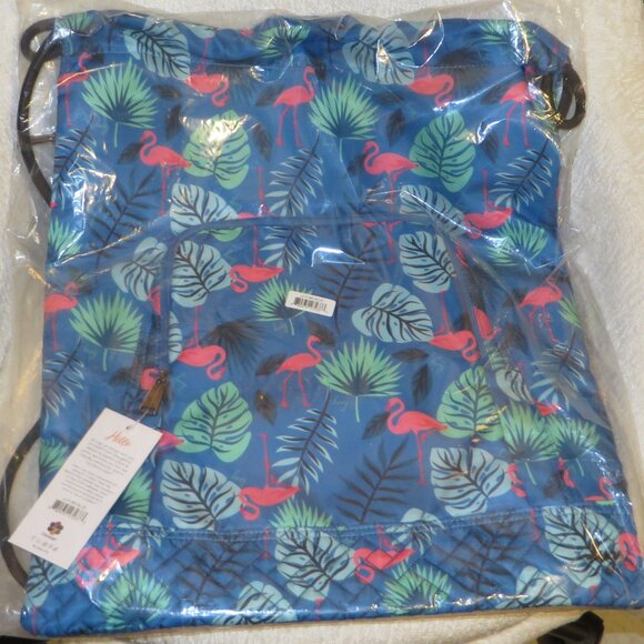 Lug Jumping Jack Drawstring Backpack - Flamingo Blue BNWT - Picture 1 of 3